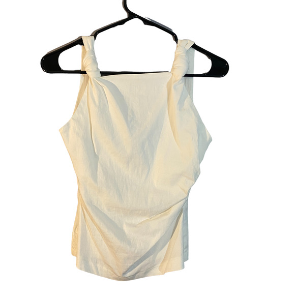 Zara Tops - Zara White Sleeveless Knot Blouse Sz XS